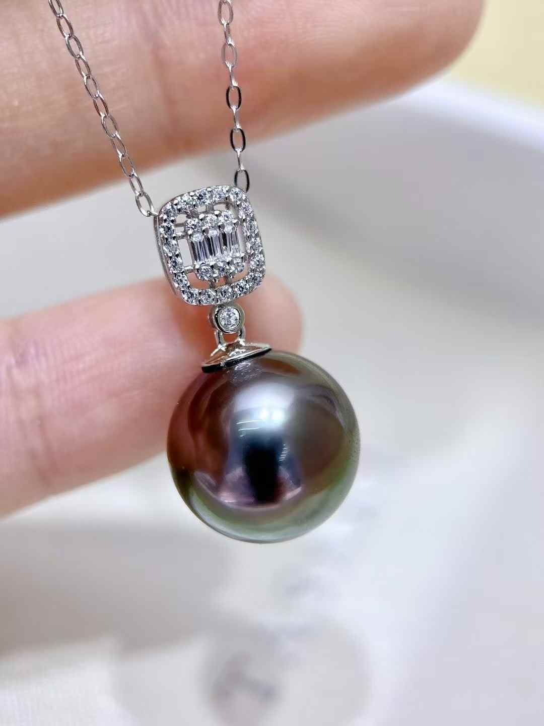 š„ćFlash SalećTahitian 12-13mm AAA Round Pearl Necklace | 925 Sterling Silver | Last 3 Pieces!