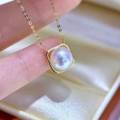 8-8.5mm akoya ➕18k gold accessories pendant necklace