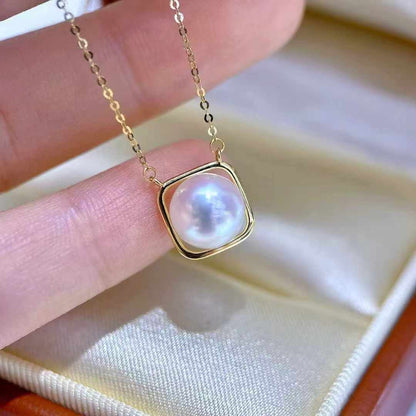 8-8.5mm akoya ➕18k gold accessories pendant necklace