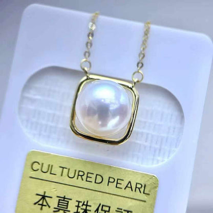 8-8.5mm akoya ➕18k gold accessories pendant necklace