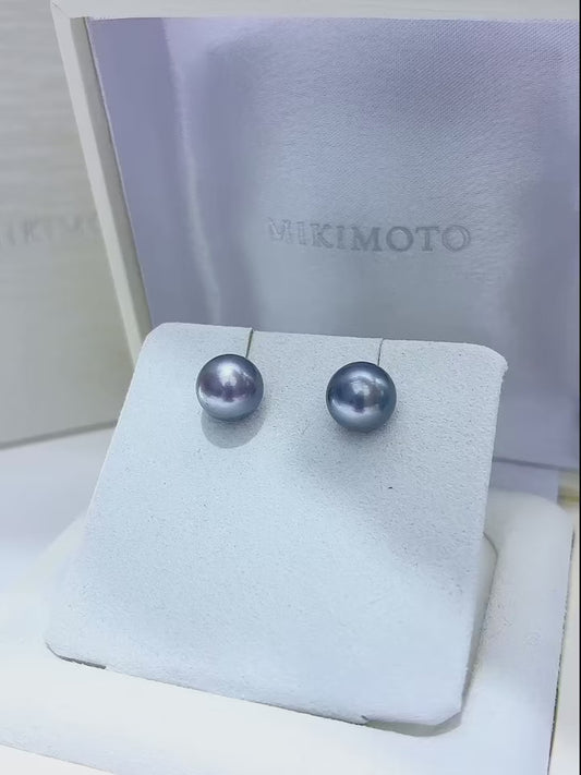 "Lustrous Pearls" 11-12mm Round High-Luster Freshwater Pearl Jewelry Set with 925 Sterling Silver